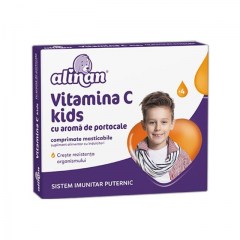 Alinan Vitamina C Kids portocale, 20 comprimate masticabile, Fiterman